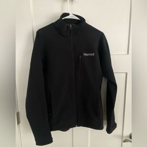 Marmot Black Gravity Fleece Lined Soft Shell Rain Jacket Color Black Sz M Small